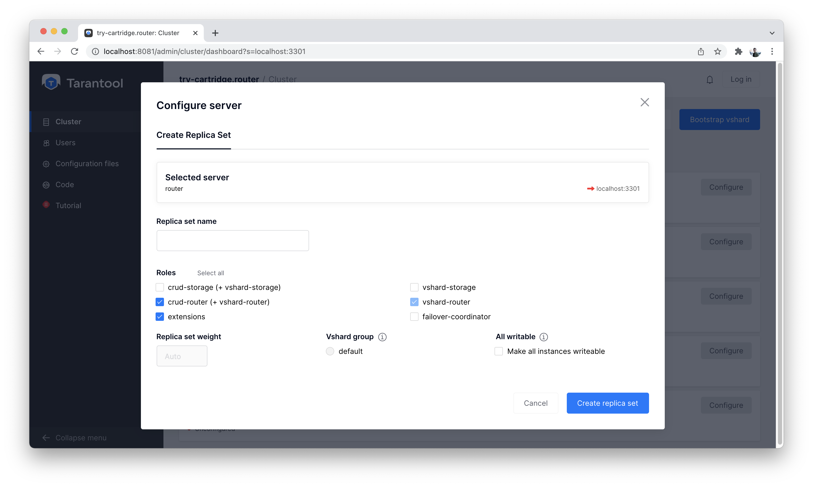 Configuring a router