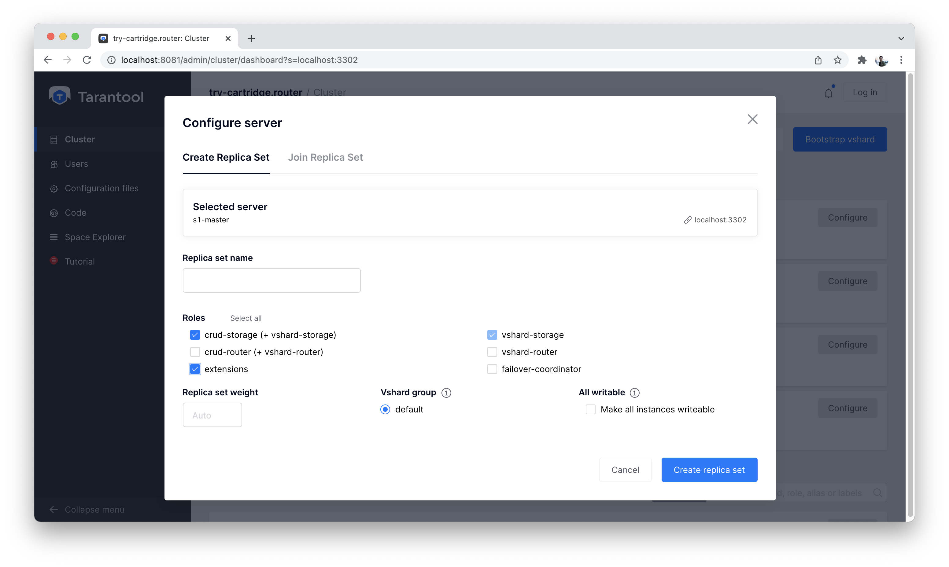 Configuring s1-master