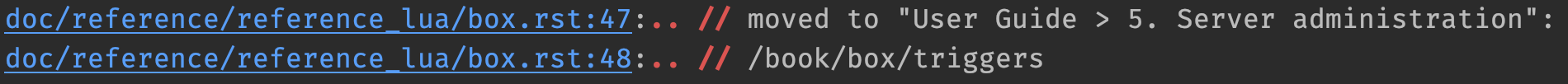 clickable links in the console